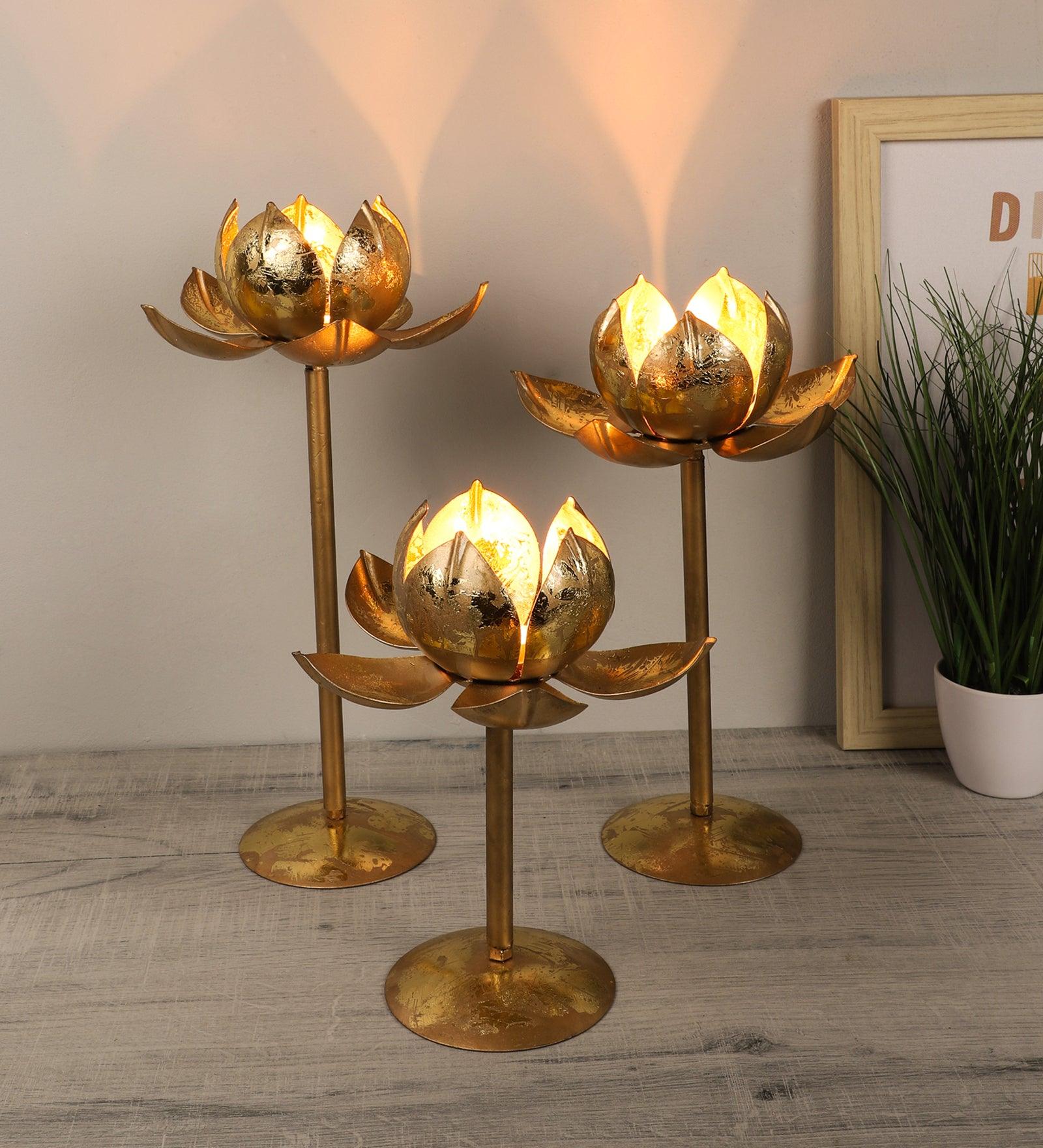 Detachable Lotus Teailight Holder - WoodenTwist