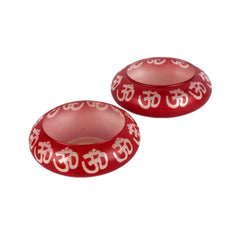 Red Glass Urli (Set of 2) - WoodenTwist