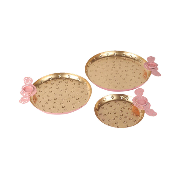 Pink Flower Urli Set of 3 - WoodenTwist