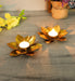 Small Lotus Tealight Holder (Set of 2) - WoodenTwist