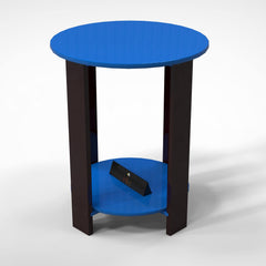 Unique Wooden Round Design End Table - WoodenTwist