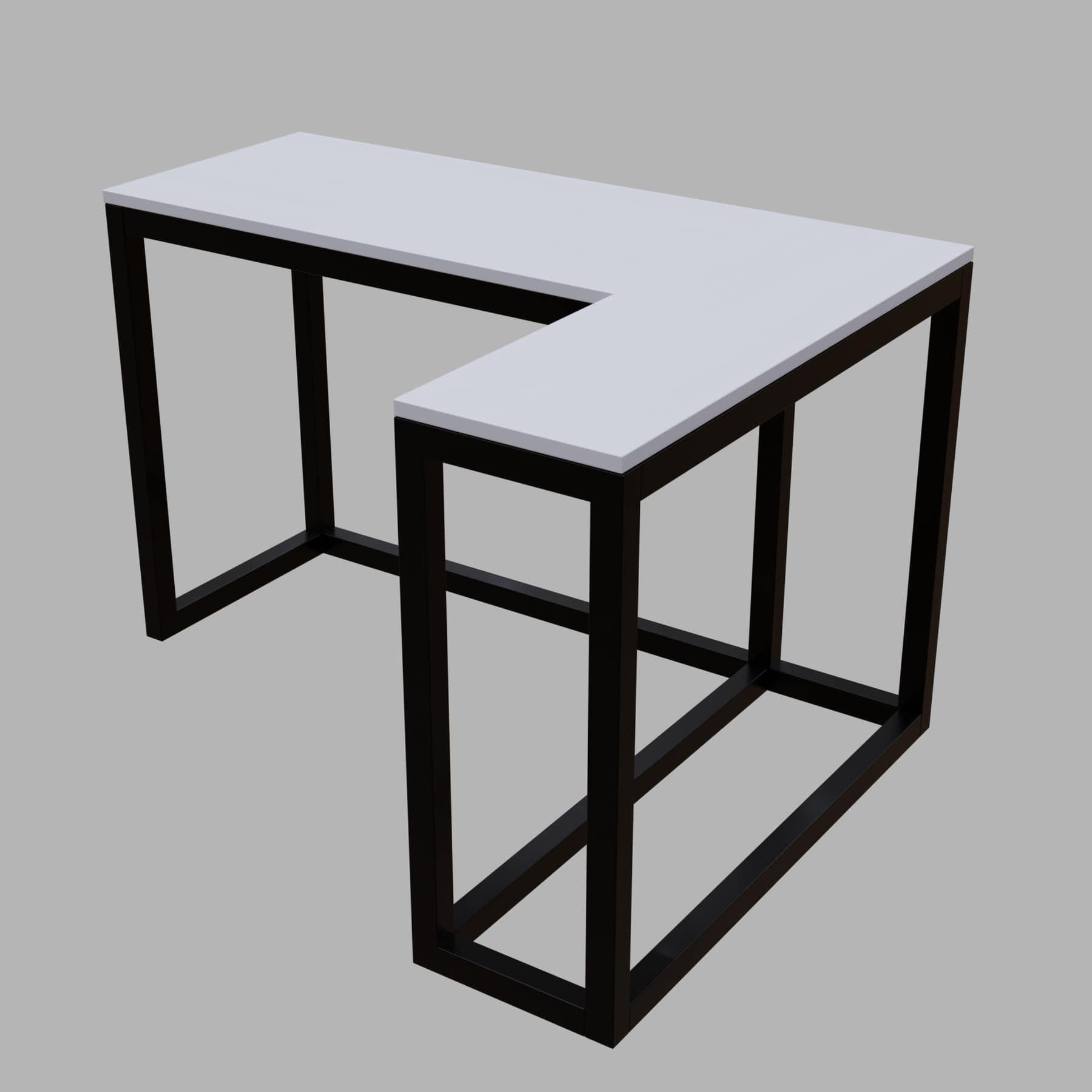 Buy Teresa L shape study table in Beige finish online at woodentwist