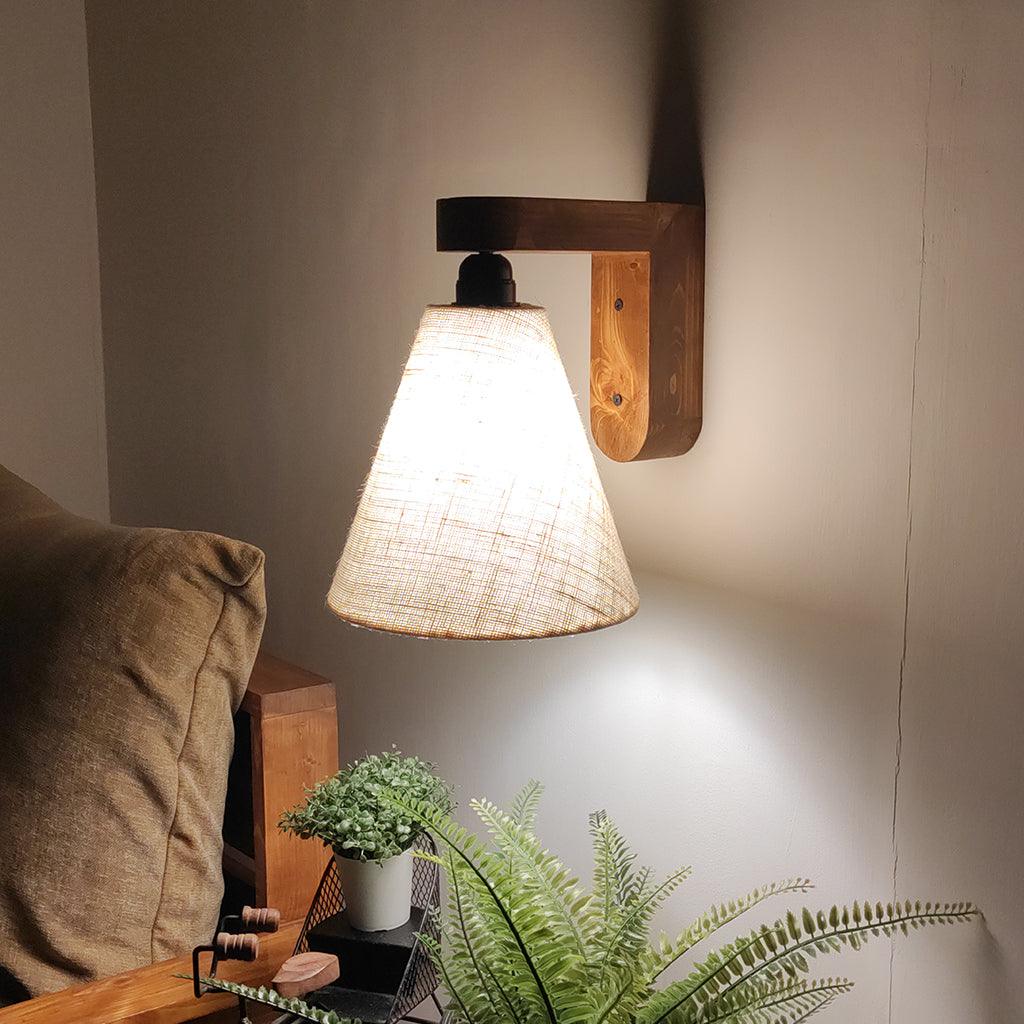 Terzo Brown Wooden Wall Light - WoodenTwist