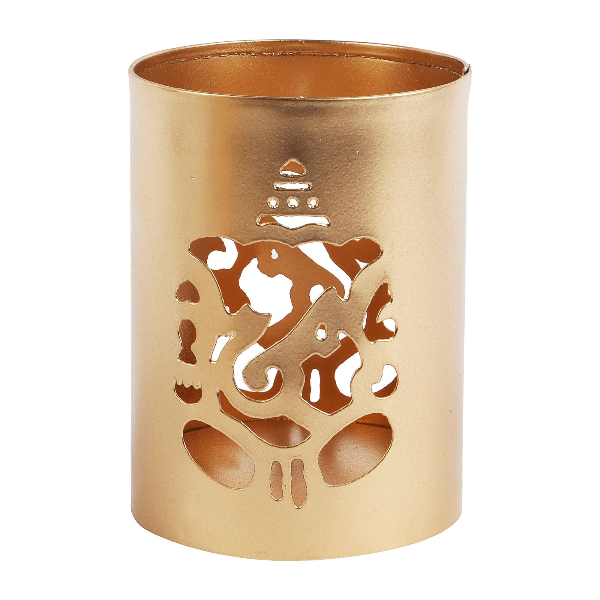 Laxmi Ganesh Tealight Holder (Set of 2) - WoodenTwist