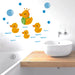 Duck Wall Decal Bathroom, Kids Room Wave Bubbles Wall Stickers - WoodenTwist
