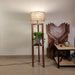 Centaur Wooden Floor Lamp with Beige Fabric Lampshade - WoodenTwist