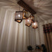 Trikona Brown 5 Series Hanging Lamp - WoodenTwist