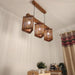 Trikona Brown 3 Series Hanging Lamp - WoodenTwist