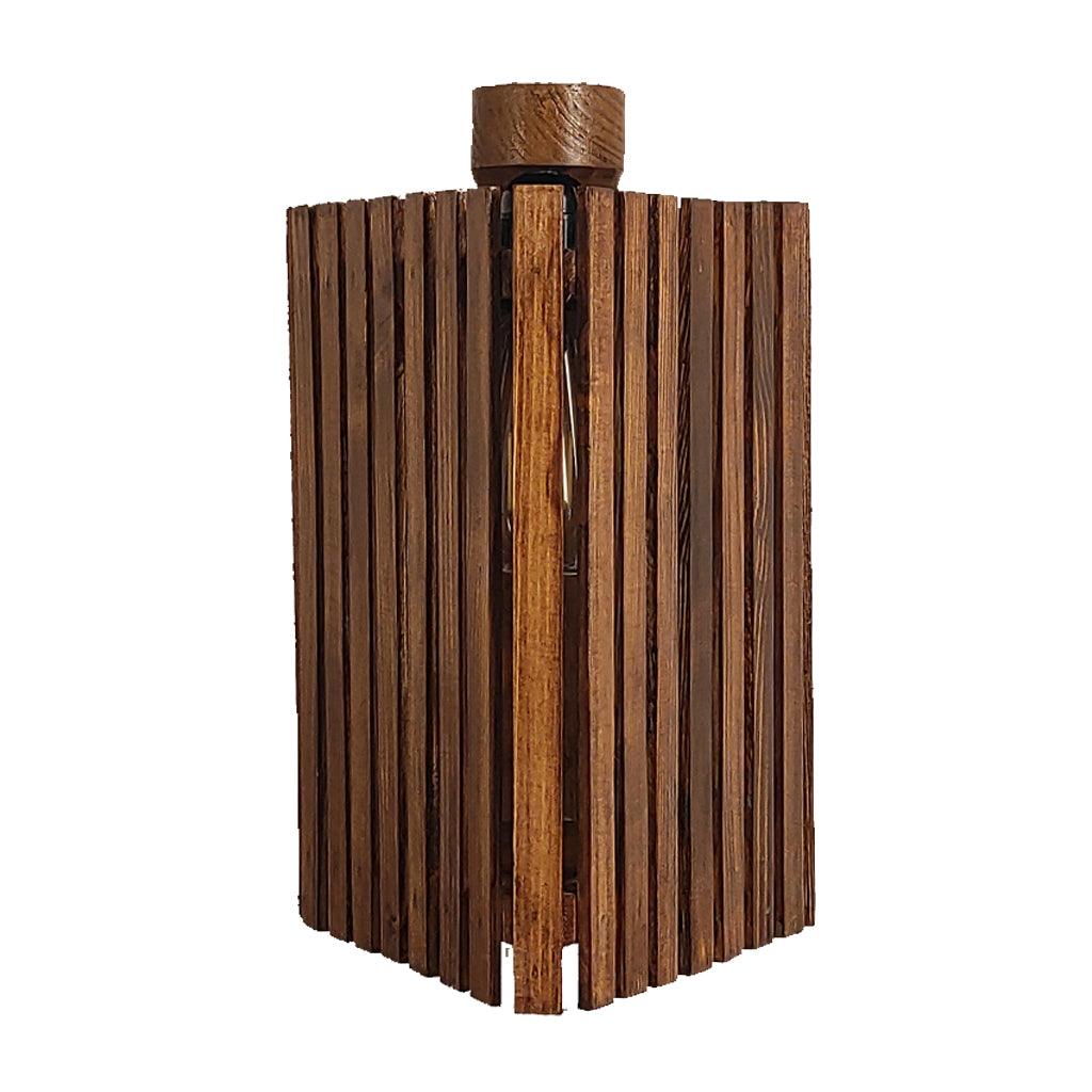 Trikona Brown Wooden Wall Light - WoodenTwist