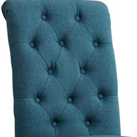 Button Tufted Parsons Chairs in Teak Wood (Set of 2) - WoodenTwist