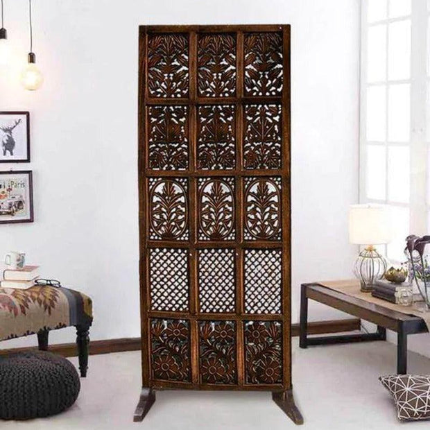 Solid Wood Room Divider/Wood Separator/Office Furniture/Wooden Partition - WoodenTwist