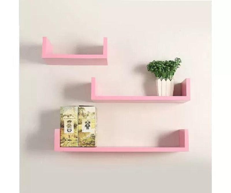 Wooden Handicraft Wall Decor Designer Wall Shelf Pack of 3 - WoodenTwist