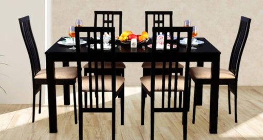 Ronald 6 Seater Dinning Set (Cappuccino Color) - WoodenTwist