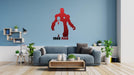 "IRON MAN" Superhero Red & White Iron Man Wall Sticker - WoodenTwist