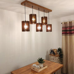 Ventus Brown 5 Series Hanging Lamp - WoodenTwist