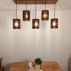 Ventus Brown 5 Series Hanging Lamp - WoodenTwist