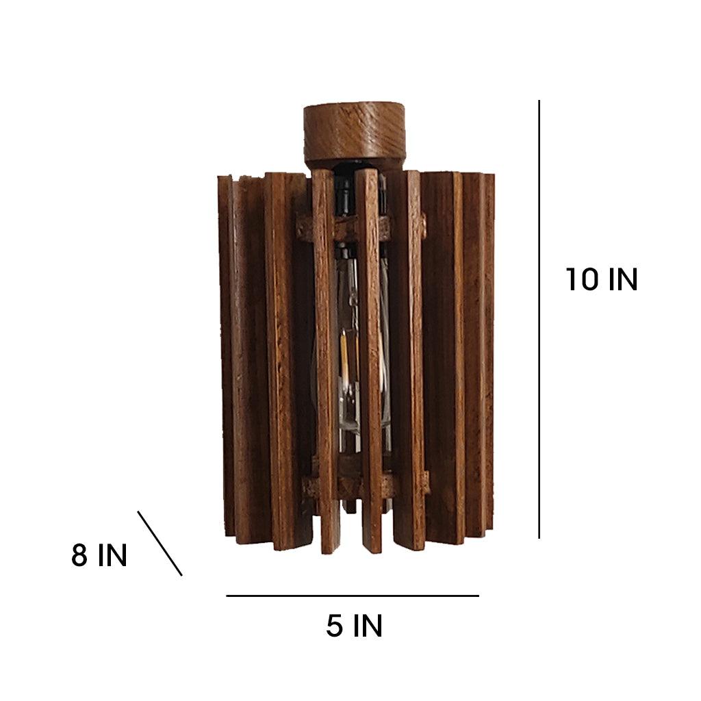 Ventus Brown Wooden Wall Light - WoodenTwist