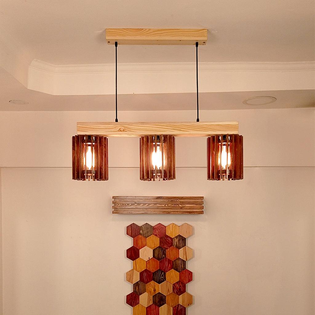 Elegant Centrum Brown Series Hanging Lamp - WoodenTwist