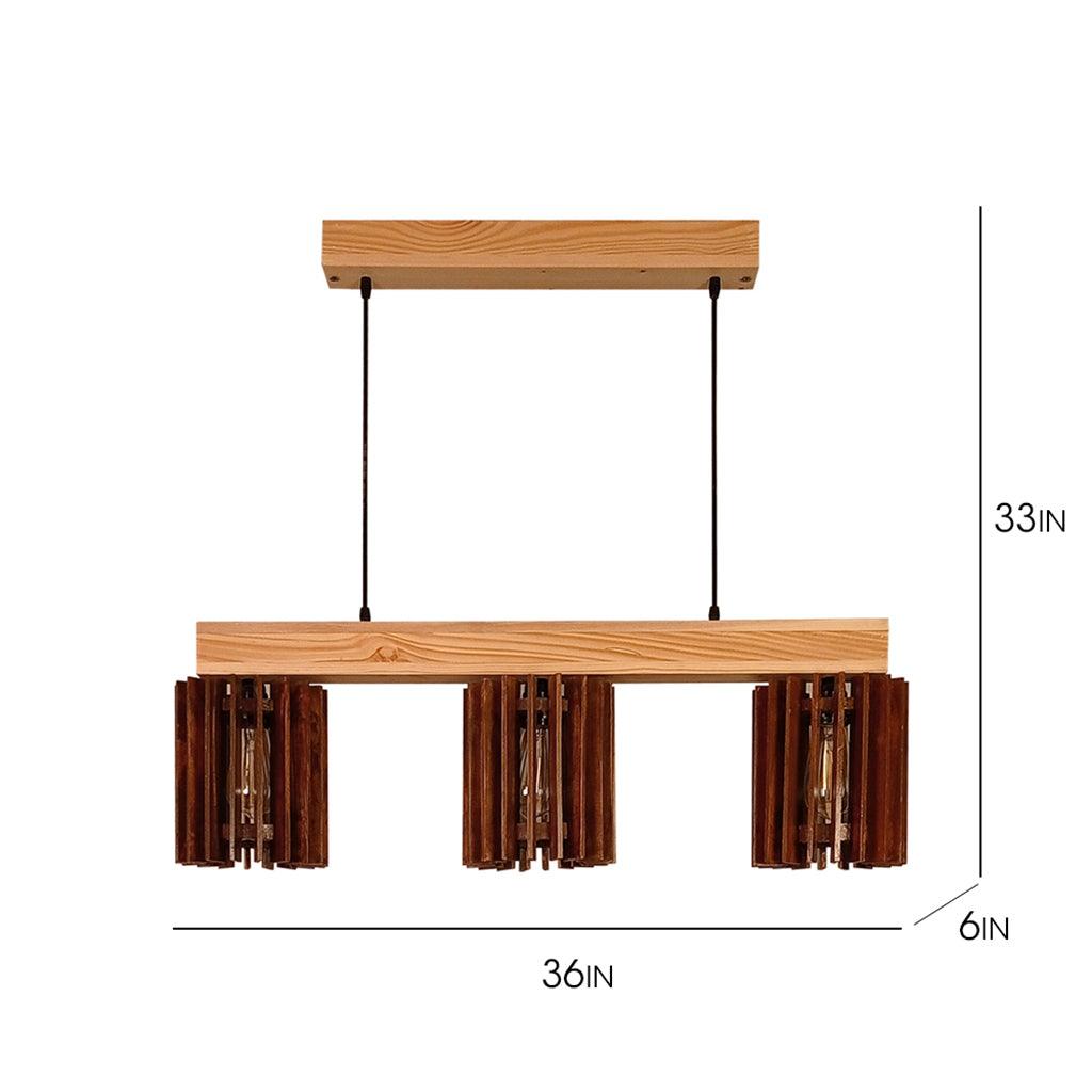 Elegant Centrum Brown Series Hanging Lamp - WoodenTwist