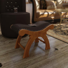 Wooden Stool Chair with Cushion - WoodenTwist