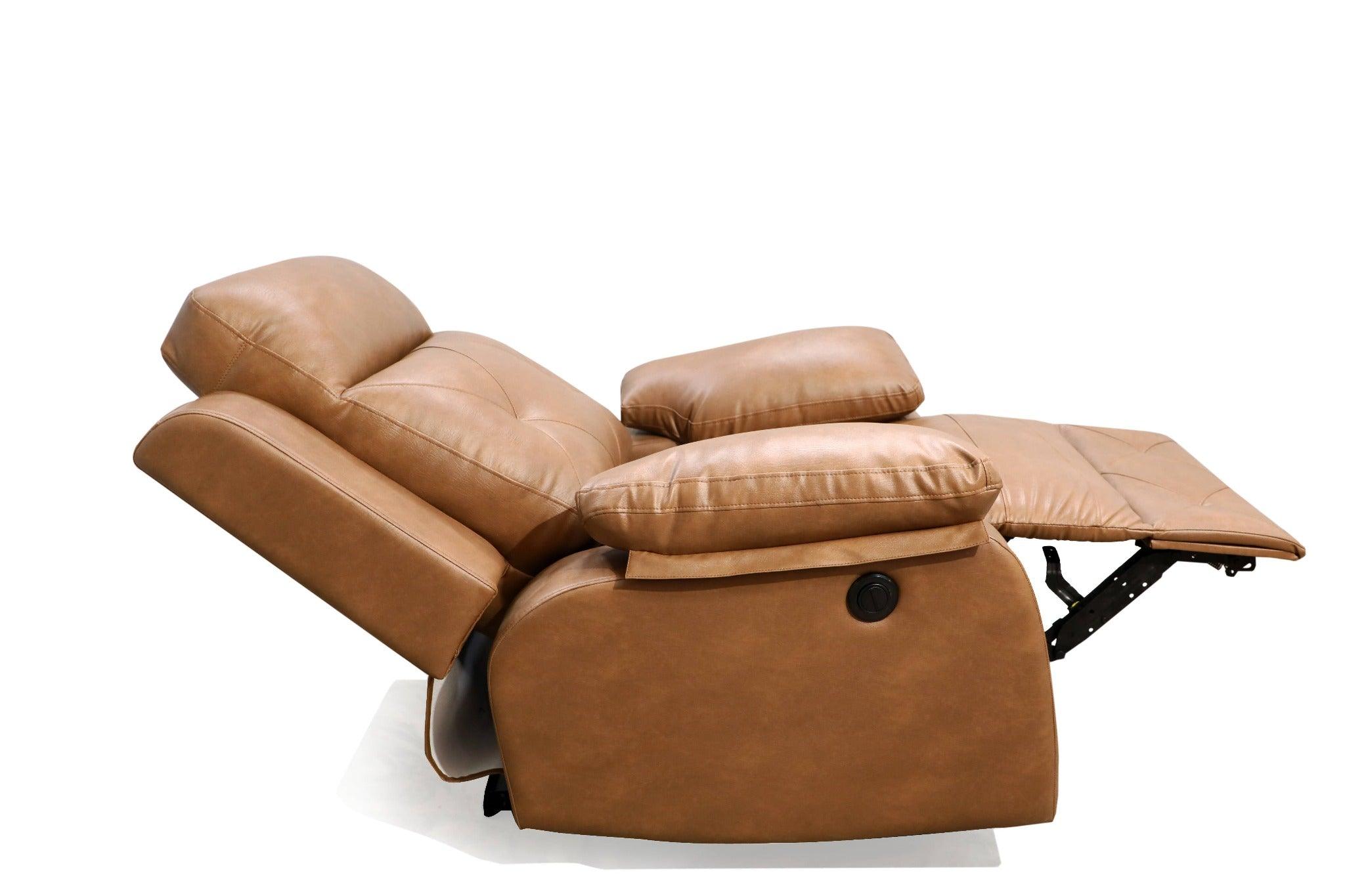 Motorised Recliner for Senior Citizens Light (Brown Finish) - WoodenTwist