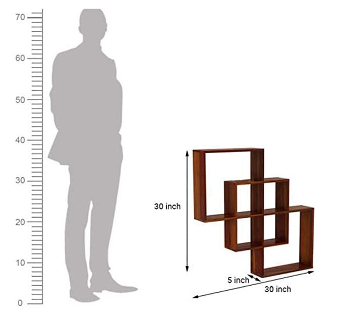 Wall Unit (Three Squares) - WoodenTwist