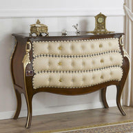 Teak Wood French Baroque Style Royal Cabinet 3 with Drawers - WoodenTwist