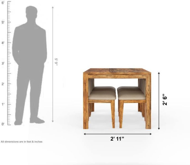 Royal Teak Wood 6 Seater Dining Set - WoodenTwist