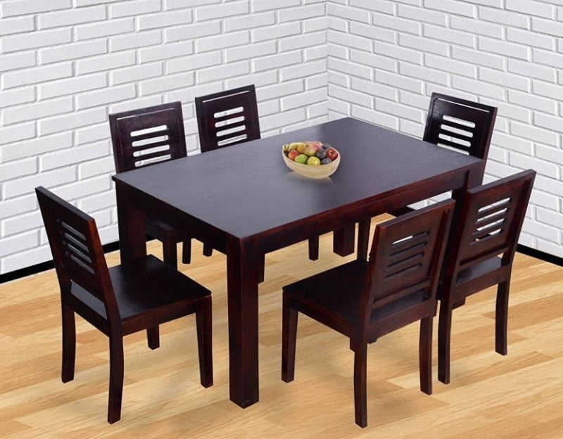 Premium Teak Wood 6 Seater Dining Table Set - WoodenTwist