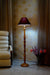 Floor Lamp Maroon & Brown with Conical Shade (Bulb Not Included) - WoodenTwist