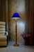 Floor Lamp Blue & Brown with Conical Shade (Bulb Not Included) - WoodenTwist