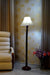 Floor Lamp Dark Brown & Cream with Conical Shade (Bulb Not Included) - WoodenTwist