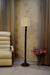 Mango Wood Floor Lamp Dark Brown & White with Conical Shade (Bulb Not Included) - WoodenTwist
