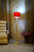 Floor Lamp Brown & Red with Conical Shade (Bulb Not Included) - WoodenTwist