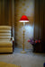 Mango Wood Floor Lamp Brown & Red with Conical Shade (Bulb Not Included) - WoodenTwist