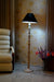 Classic Floor Lamp Black & Brown with Conical Shade (Bulb Not Included) - WoodenTwist