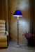 Classic Floor Lamp Blue & Brown with Conical Shade (Bulb Not Included) - WoodenTwist