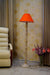 Classic Floor Lamp Orange & Brown with Conical Shade (Bulb Not Included) - WoodenTwist