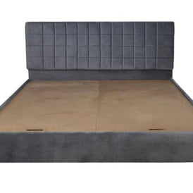 Austin Queen Bed with Upholstered Headboard in (Grey) - WoodenTwist