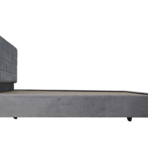 Austin Queen Bed with Upholstered Headboard in (Grey) - WoodenTwist