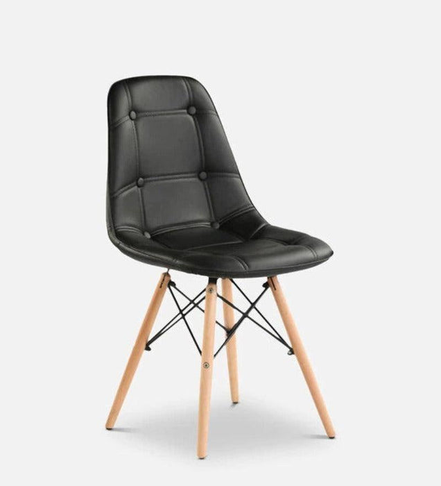 Lconic Chair in Black Colour without ARM - WoodenTwist