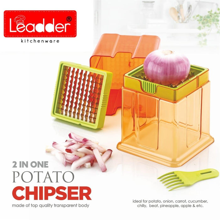Classic Transparent Potato Chips Maker 2 Blade French Fries Cutters (Assorted) - WoodenTwist