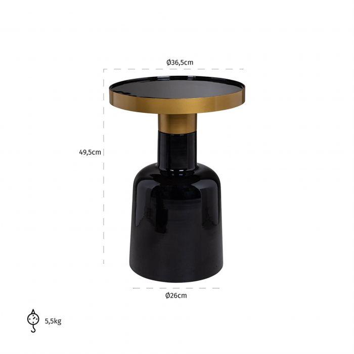Black And Golden Side Table - WoodenTwist