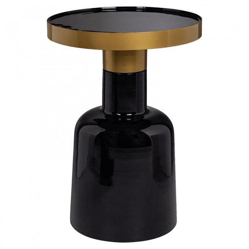 Black And Golden Side Table - WoodenTwist