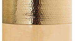 Brown Glass and Golden Side Table - WoodenTwist