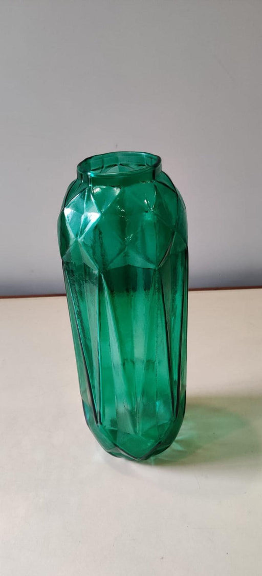 Glass Decorative Flower Vase For Home Decor (Green) - WoodenTwist
