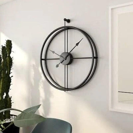 Black Minimalist Wall Clock - WoodenTwist