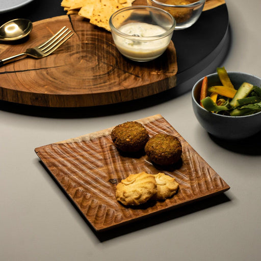 Tashtari Sheesham Wood Snack Serving Platter - WoodenTwist