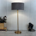 The "Large Gold MJ Lamp" with Grey velvet shade - WoodenTwist