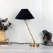 The "Small Gold MJ Lamp" with Blue velvet shade by Décor de Maison - WoodenTwist
